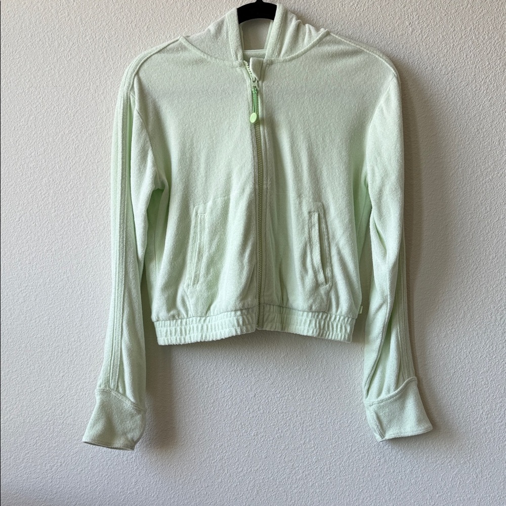 Athleta Girl Terry Light Green Jacket with hood